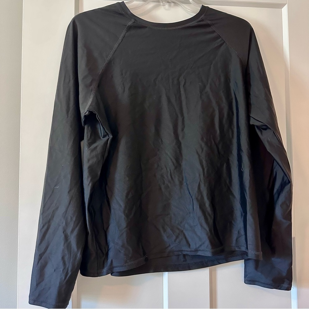 Aerie Black Long Sleeve Rash Guard Swim Shirt Women’s XXL NWT